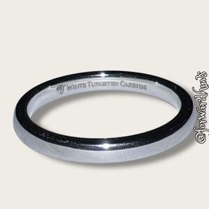 White Tungsten Carbide Size 6 Band